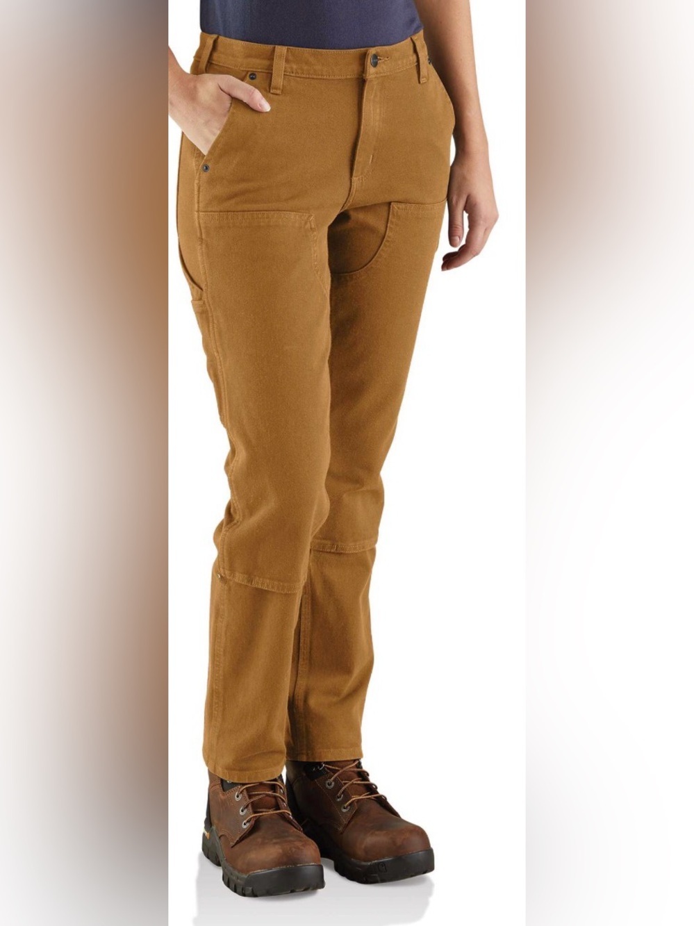 Carhartt Men's Tan Brown Canvas Cargo Work Pants